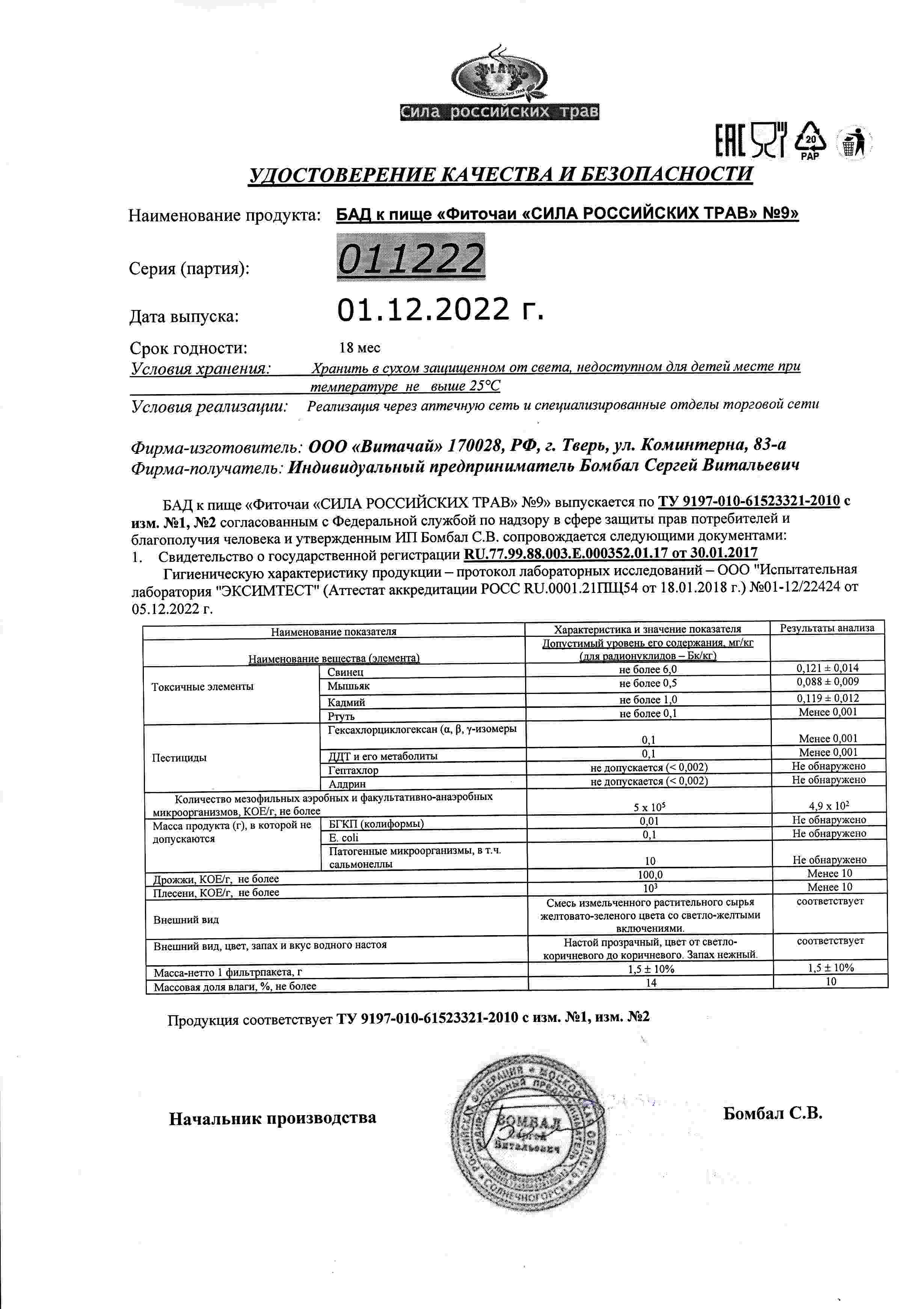Паспорт №122022